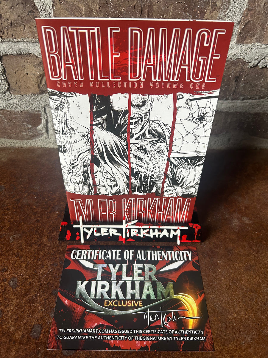 Quested #1 Battle top Damage signed by Tyler Kirkham