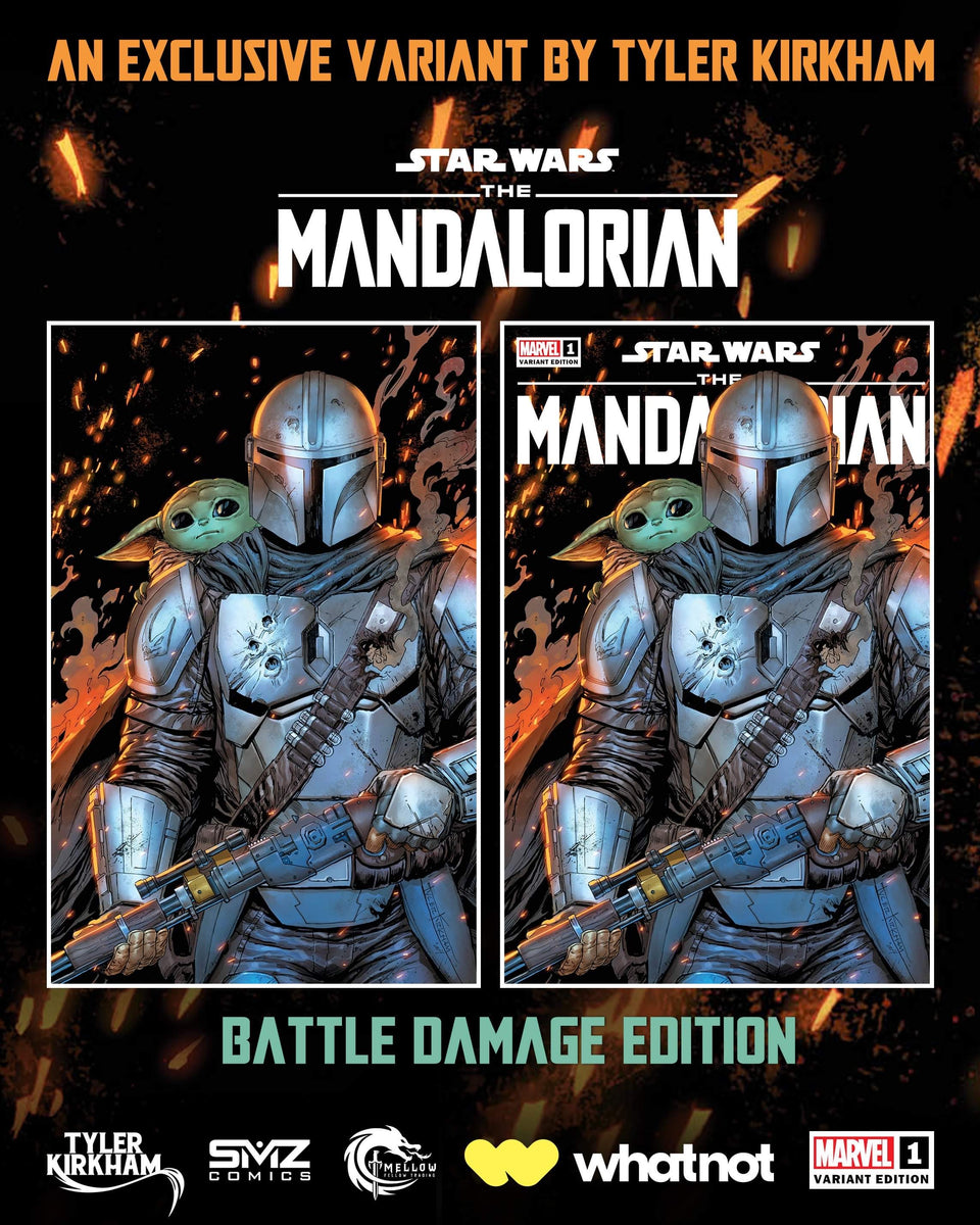 The Mandalorian #1 Battle Damage Signed By Tyler Kirkham deals