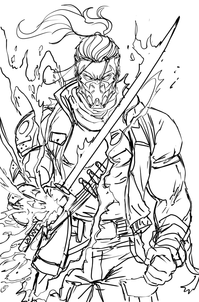 Dark Crisis Green lantern (Red hood) Under drawing Original art