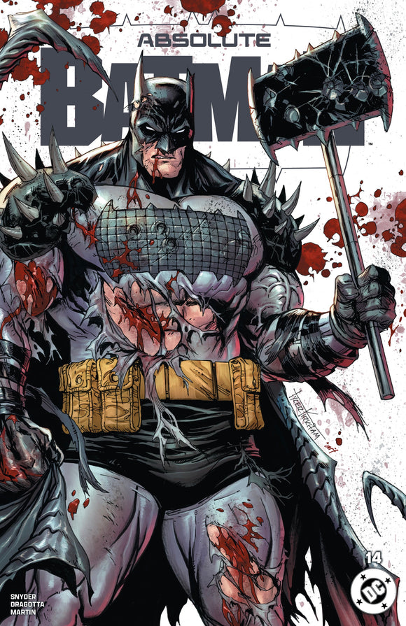 Absolute Batman 14 battle damage.