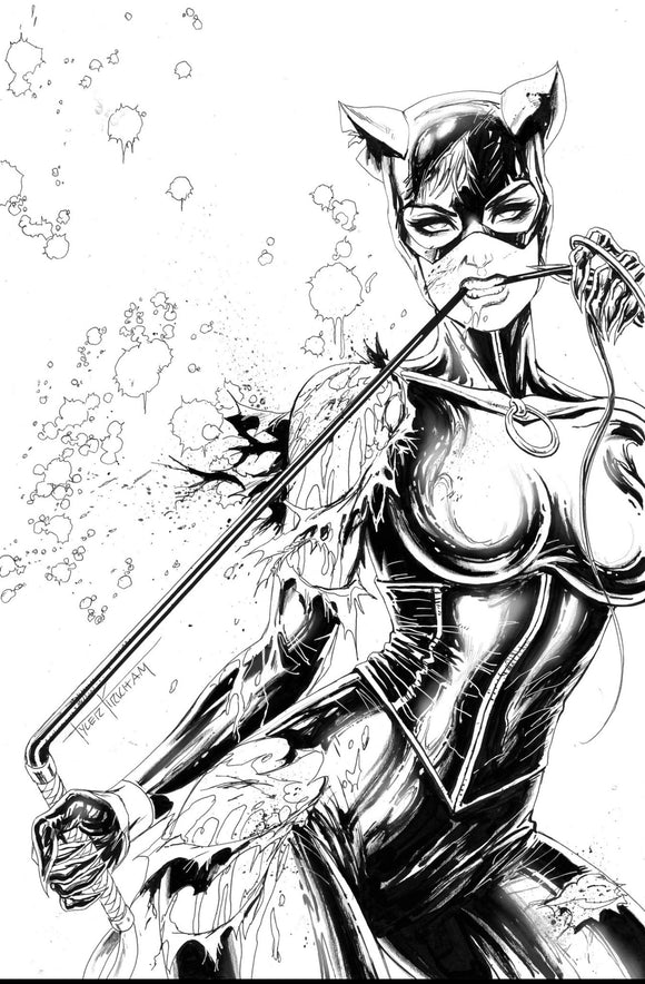 DC comics Sirens #1 battle damage Cat woman