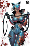Absolute Batman 13 1st appearance of absolute Cat woman battle damage.