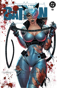 Absolute Batman 13 1st appearance of absolute Cat woman battle damage.