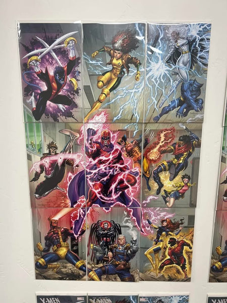 X-men (full set). 9 comic connecting cover set. All covers – Tyler