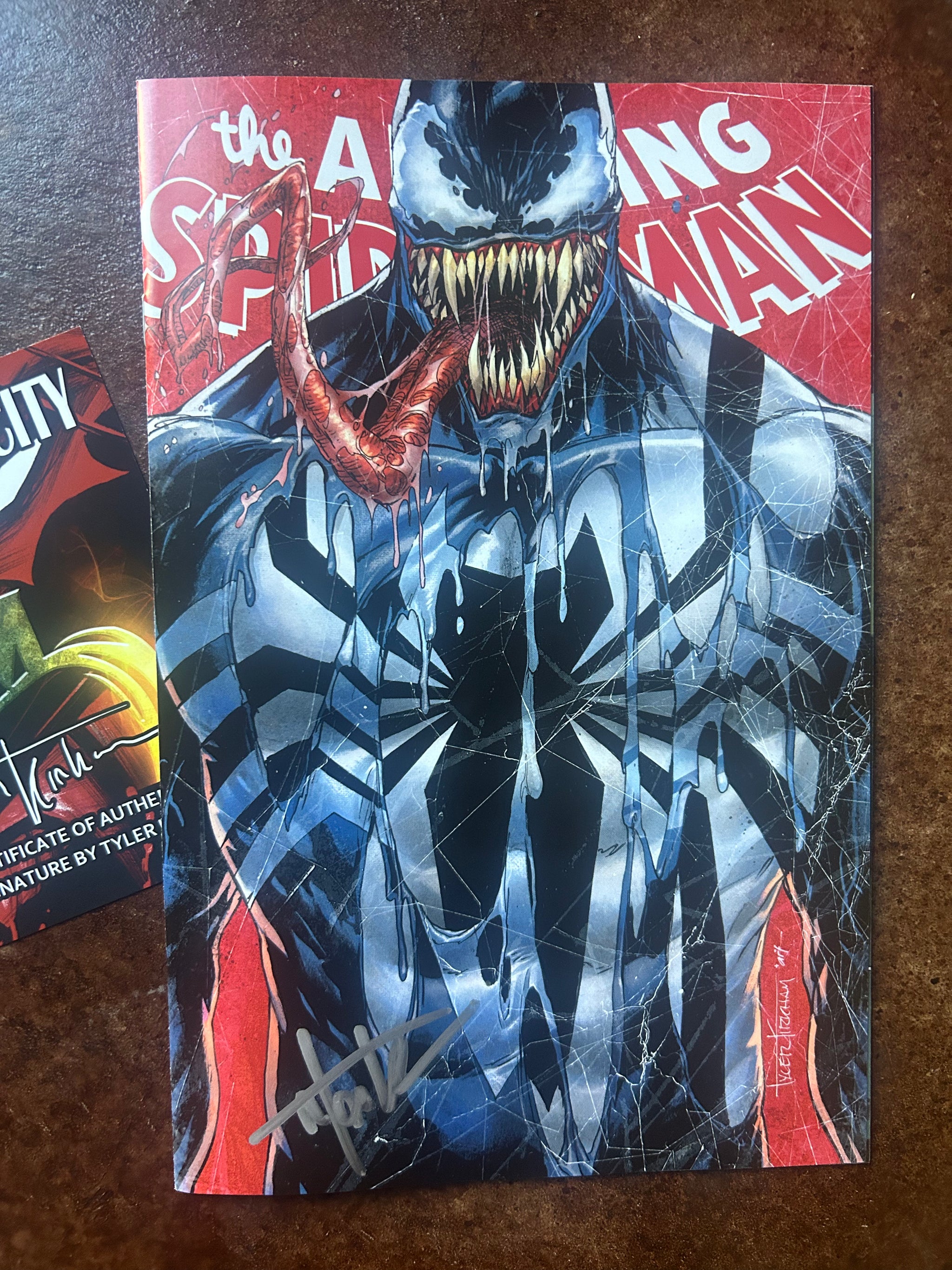 SPIDERMAN/VENOM/KARNAGE- outlet signed TYLER KIRKHAM Lithograph