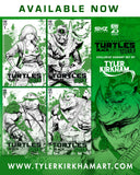 TMNT black white and green battle damage