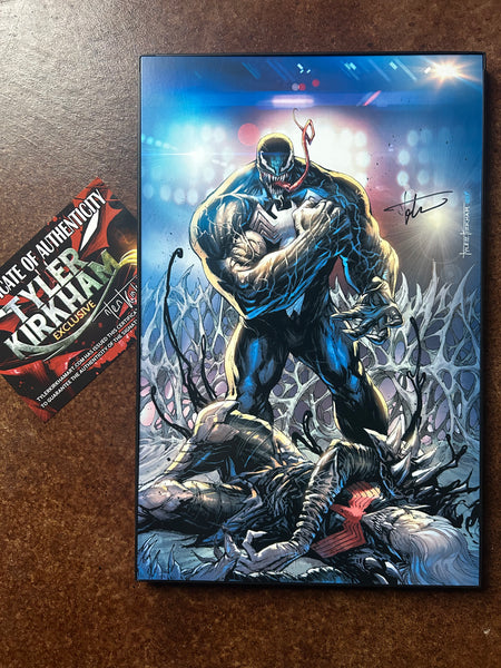 SPIDERMAN/VENOM/KARNAGE- signed TYLER KIRKHAM fashion Lithograph