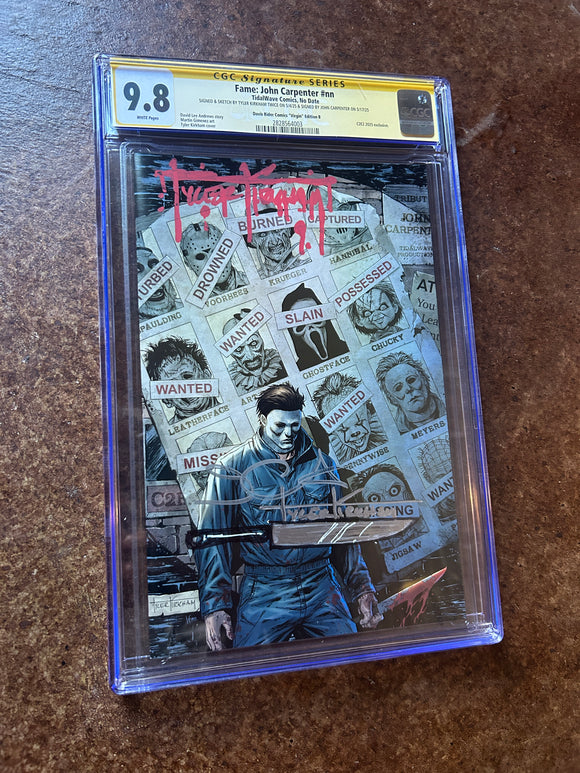 Halloween Fame:John Carpenter double signed by Carpenter and Kirkham