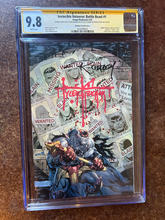 Battle Beast 1 double signed by Kirkham and Ottley. CGC 9.8