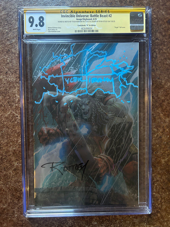 Battle Beast 2 double signed by Kirkham and Ottley. CGC 9.8