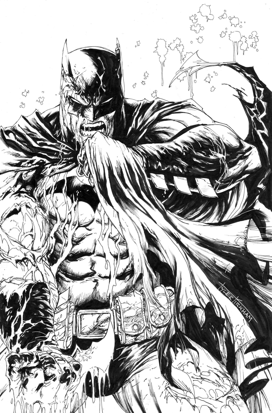 Batman Battle Damage - Original Cover – Tyler Kirkham Store