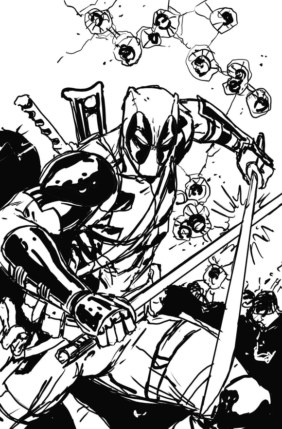 Deadpool badder blood #2- Original Cover under drawing