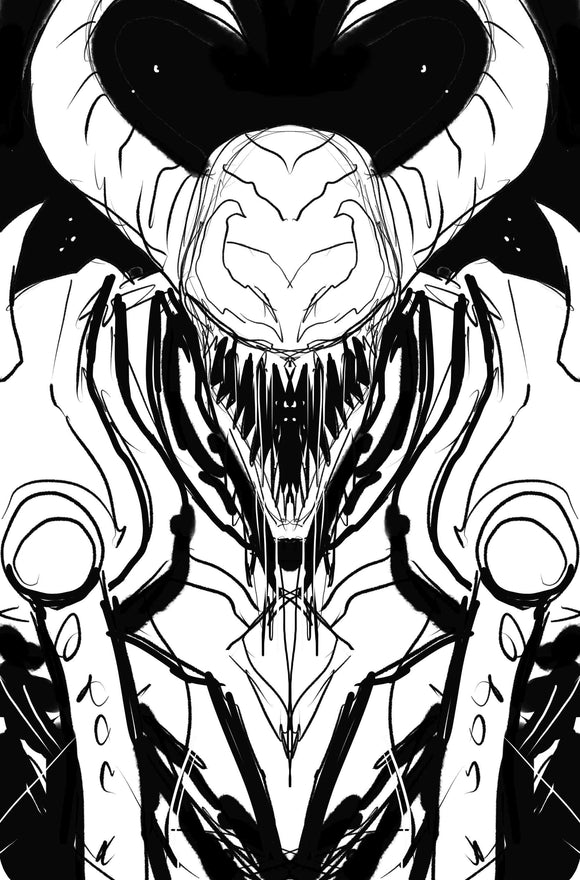 Death of the Venomverse #4 1:50 ratio- Original Cover under drawing