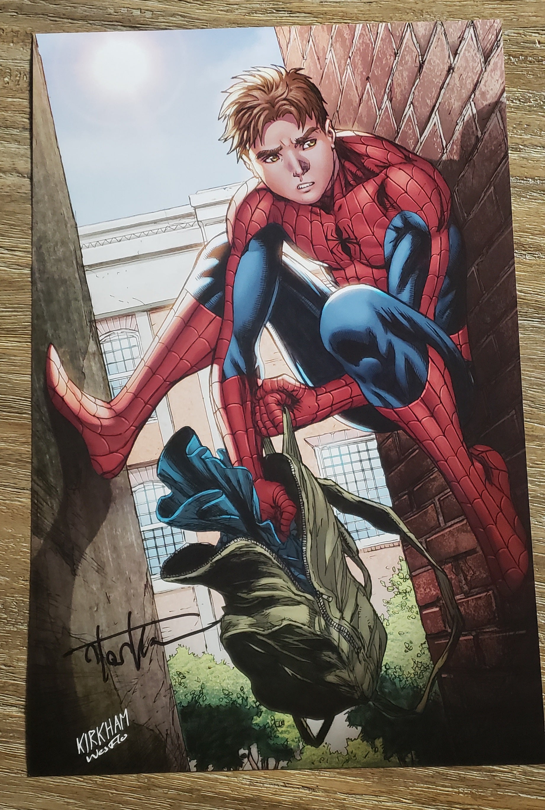 Store SPIDERMAN/VENOM/KARNAGE- signed TYLER KIRKHAM Lithograph