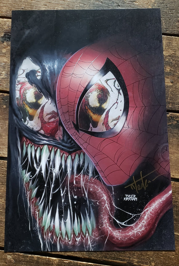 Venom Spidey Carnage lithograph print.