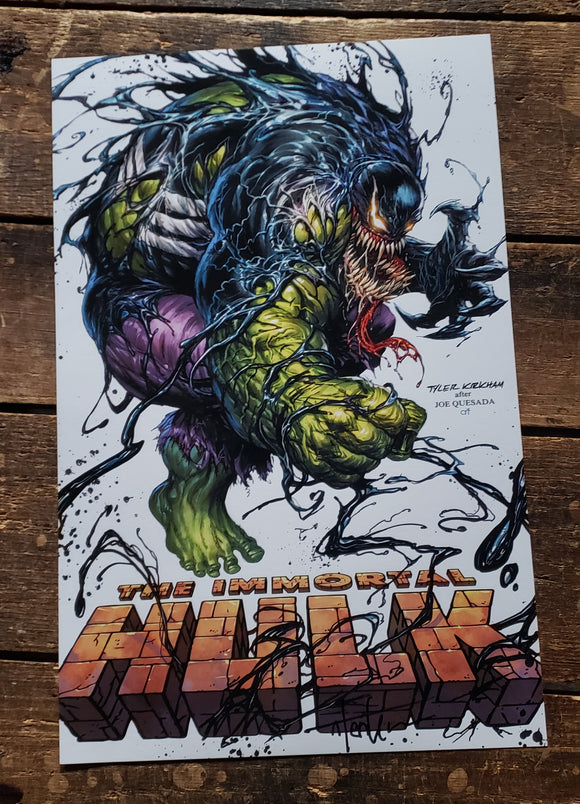 The Immortal Hulk Venom lithograph.