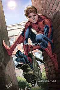 Peter Parker, Spider man lithograph.